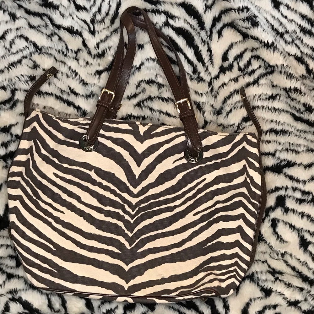 Michael Kors zebra stripe tote